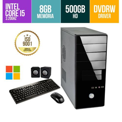 Computador High End Brazil Intel Core I5 3.20Ghz 8gb Ddr3 HD 500Gb DVDRW Windows + KIT