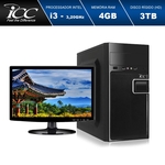 Computador ICC IV2344SWM15 Intel Core I3 3.20Ghz 4GB HD 3TB HDMI FULL HD Monitor LED Windows 10