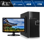 Computador ICC IV2342SWM15 Intel Core I3 3.20Ghz 4GB HD 1TB HDMI FULL HD Monitor LED Windows 10