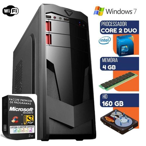 Computador Intel Core 2 Duo 4gb HD 160gb Windows 7 Wifi
