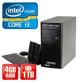 Computador INTEL Core I3 3.6GHz 4GB RAM HD 1TB Certo PC 427
