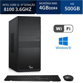 Computador Intel Core I3 8100 8a Geração 3.6ghz 4GB DDR4 500GB Windows 10 Home 3Green