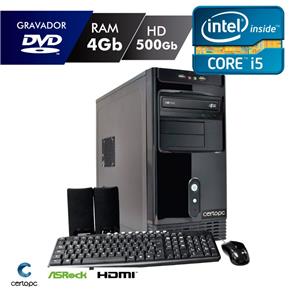 Computador Intel Core I5 4GB HD 500GB DVD Certo PC Desempenho 514 AR