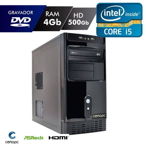 Computador Intel Core I5 4gb Hd 500gb Dvd Certo Pc Desempenho 518 Ar