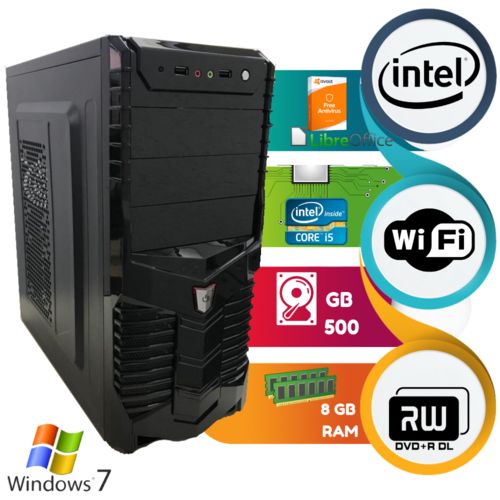 Computador Intel Core I5 8gb HD 500 Gb Windows 7 com Wi-Fi D&d
