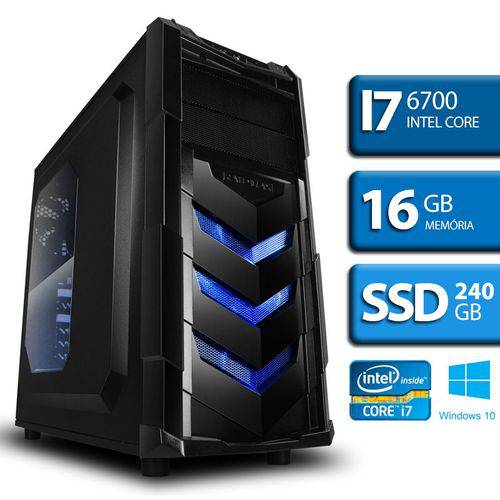 Computador Intel Core I7 6700, 16GB Ram, SSD 240Gb e Windows 10