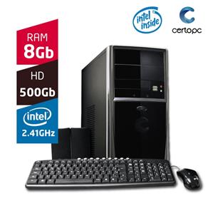 Computador Intel Dual Core 2.41GHz 8GB HD 500GB Certo PC FIT 1051