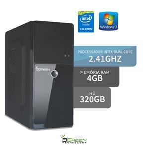 Computador Intel Dualcore 4Gb Hd 320Gb Hdmi Windows 3Green Triumph Business Desktop