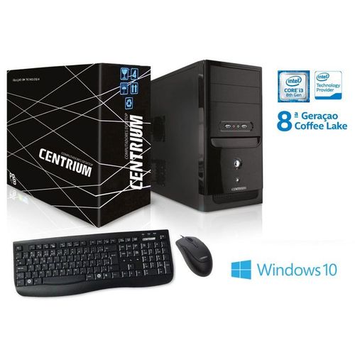 Computador Intel Windows Centrium Fasttop 8100 Intel Core I3-8100 3.6ghz 4gb Ddr4 500gb Win10 Profession