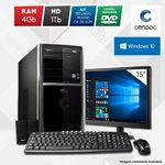 Computador + Monitor 15” Intel Dual Core 2.41GHz 4GB HD 1TB DVD Windows 10 PRO Certo PC Fit 1103