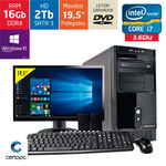 Computador + Monitor 19,5’’ Intel Core I7 16GB HD 2TB DVD com Windows 10 PRO Certo PC Desempenho 942