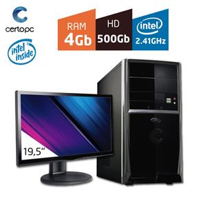 Computador + Monitor 19,5' Intel Dual Core 2.41GHz 4GB HD 500GB Certo PC Fit 1017