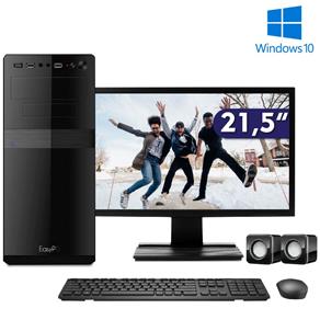Computador + Monitor LED 21.5" Intel Dual Core 2.41Ghz 4GB HD 1TB Windows 10 Mouse Teclado EasyPC
