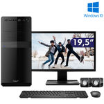 Computador + Monitor Led 19.5" Intel Dual Core 2.41ghz 2gb HD 500gb Windows 10 Mouse Teclado Easypc