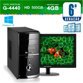 Computador Neologic G4440 3.2Ghz 4GB 500GB Win 10 + Monitor18,5 NLI57003