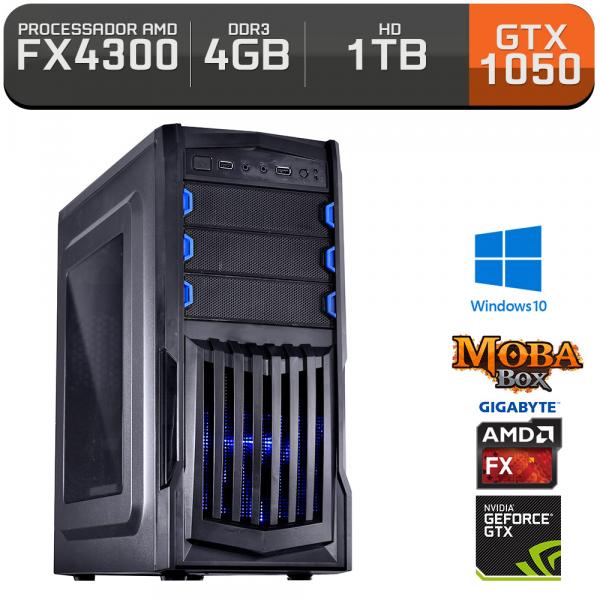 Computador Neologic Gamer Moba Box Amd FX4300, Gtx 1050, 4gb, 1b, Win 10 - Nli67042
