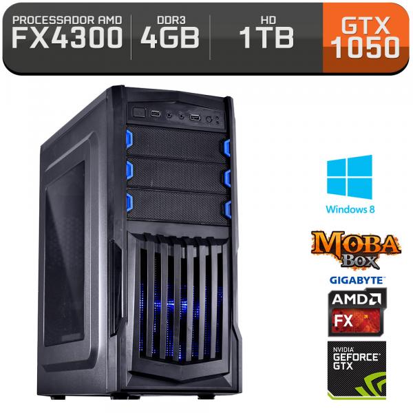 Computador Neologic Gamer Moba Box Amd FX4300, Gtx 1050, 4gb, 1b, Win 8 - Nli67041