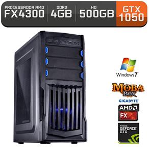 Computador Neologic Gamer Moba Box Amd FX4300, Gtx 1050, 4gb, 500gb, Win 7 - Nli66990