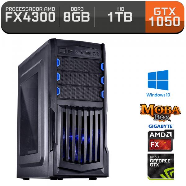 Computador Neologic Gamer Moba Box Amd FX4300, Gtx 1050, 8gb, 1b, Win 10 - Nli67046