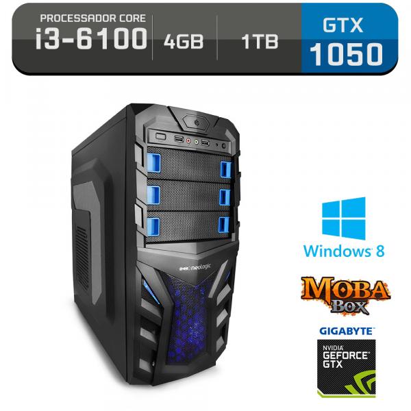 Computador Neologic Gamer Moba Box Intel Core I3-6100 GeForce Gtx 1050 1Tb 4Gb Windows 8 - Nli59913