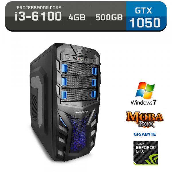 Computador Neologic Gamer Moba Box Intel Core I3-6100 GeForce Gtx 1050 500Gb 4Gb Windows 7 - Nli59895