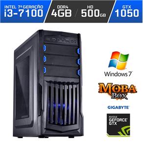 Computador Neologic Gamer Moba Box Intel I3-7100, GTX 1050, 500gb, 4gb, Win 7- NLI67201