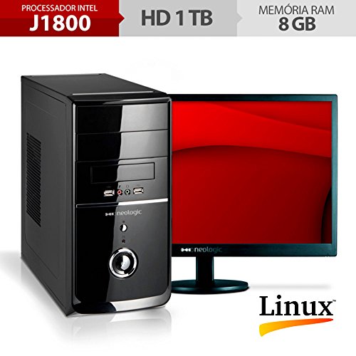 Computador Neologic NLI48286 Dual Core J1800 8GB Ram 1TB + Monitor 18,5" Linux