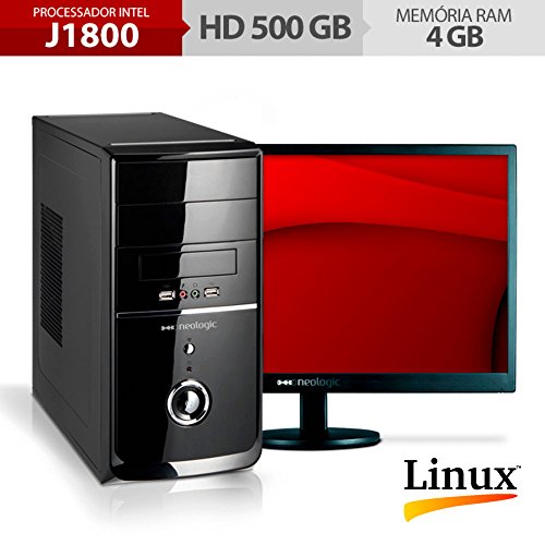 Computador Neologic NLI48295 Dual Core J1800 4GB Ram 500GB + Monitor 18,5" Linux