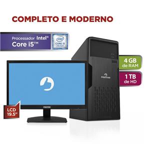 Computador Positivo Station 41TBki Core I5 4GB 1TB 19.5" Linux - Preto