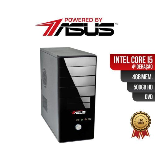 Computador Powered By ASUS Core I5 4 Geração 4gb Ddr3 HD 500Gb DVD