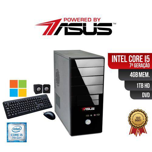 Computador Powered By ASUS Core I5 7 Geração 4gb Ddr4 HD 1Tb DVD Windows + Kit