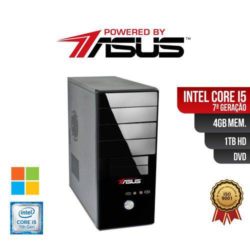 Computador Powered By ASUS Core I5 7 Geração 4gb Ddr4 HD 1Tb DVD Windows