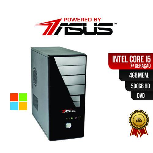 Computador Powered By ASUS Core I5 7 Geração 4gb Ddr4 HD 500Gb DVD Windows