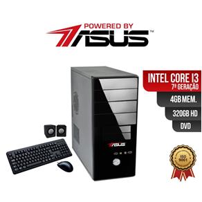 Computador Powered By ASUS I3 7G 4gb 320Gb DVD Kit
