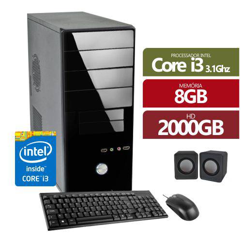 Computador Premium Busines Intel Core I3 8gb Ddr3 HD 2tb Kit