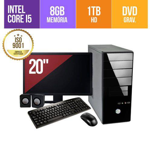 Tudo sobre 'Computador Premium Business Intel Core I5 8gb Ddr3 HD 1Tb DVD Monitor Led 19,5 + Kit'