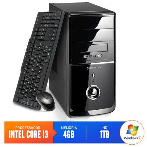 Computador Smart Pc SMT80185 Intel Core I3 4GB 1TB Windows 7