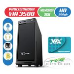 Computador TOB Student VIA DC 3500 HD 500GB 2GB de Memória Gabinete Preto