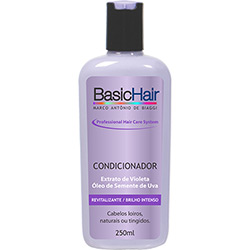Tudo sobre 'Condicionador Brilho Intenso P/ Cabelos Loiros - 240ml - Basic Hair'