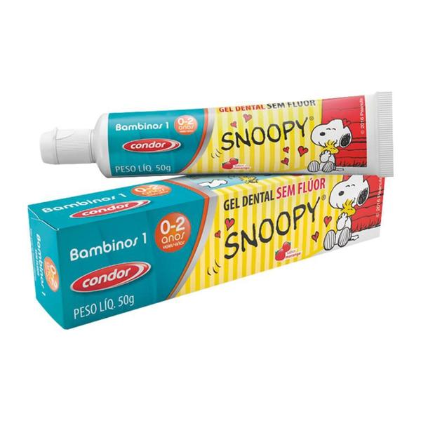 Condor Snoopy Gel Dental S/ Flúor 0 a 2 Anos 50g