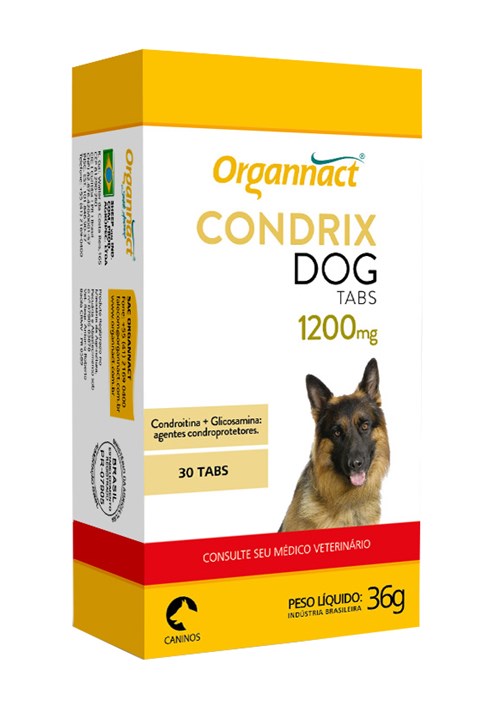 Condrix Dog Tabs 1200mg 36g 30 Tabs Ogannact Suplemento Cães