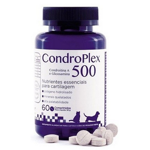 Condroplex para Cães e Gatos 500 - 60 Comprimidos