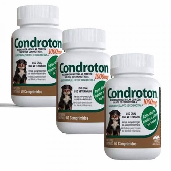Tudo sobre 'Condroton 1000 Kit 3 Unidades Total 180 Comprimidos - Vetnil'