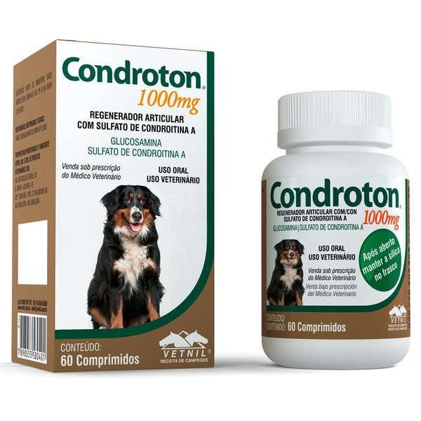 Condroton 1000 Mg 60 Comprimidos 10 a 25 Kg Vetnil