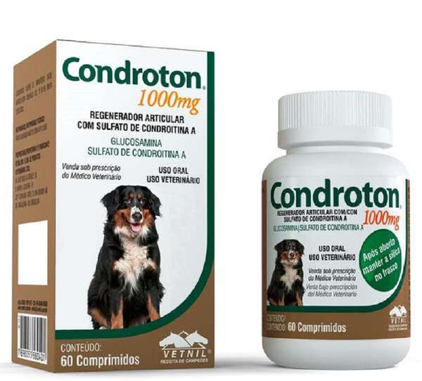CONDROTON 1000mg - Frasco com 60 Comprimidos - Vetnil