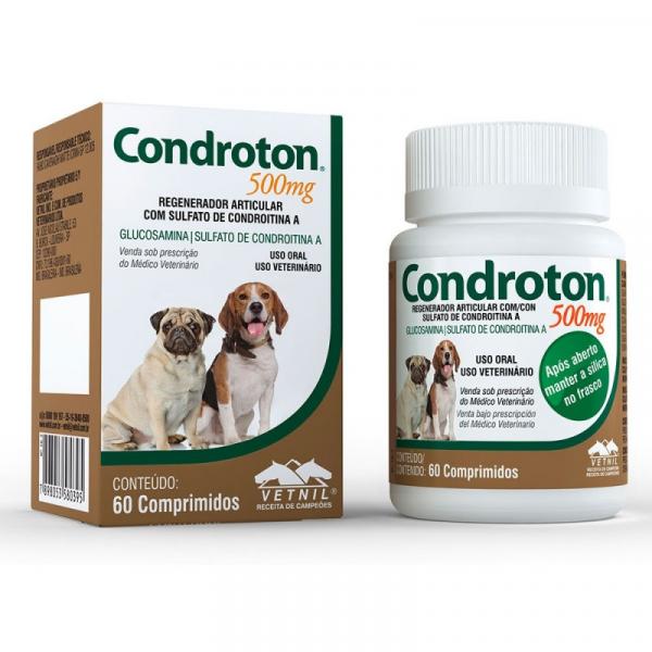 Condroton 500 Mg com 60 Comprimidos - Vetnil