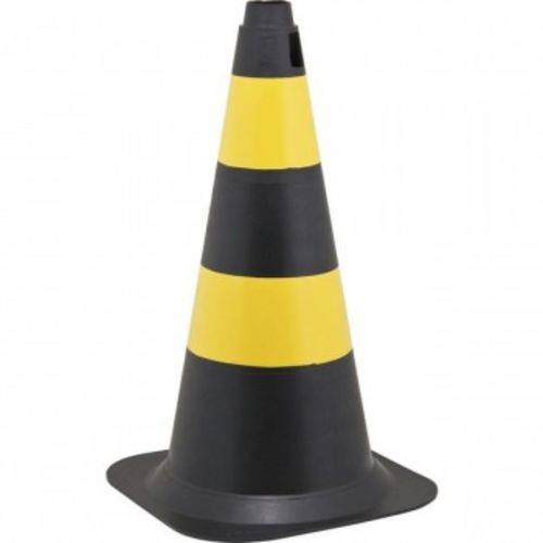 Cone de Transito Sinalizacao Preto/Amarelo - 75cm - 1602 Osten