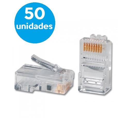 Conector Rj45 Cat5e 8 Vias X 8 Contatos - C/ 50 Un