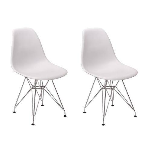 Conjunto 02 Cadeiras Charles Eames Eiffel Base Metal Design
