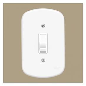 Conjunto 1 Interruptor Simples Blanc 10A 250V Branco - Fame